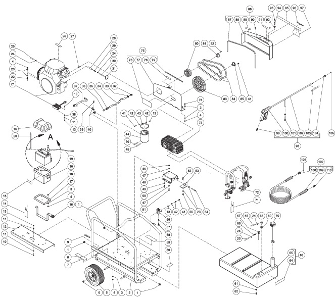 MITM CWC-3008-3MGH pressure washer parts and manual